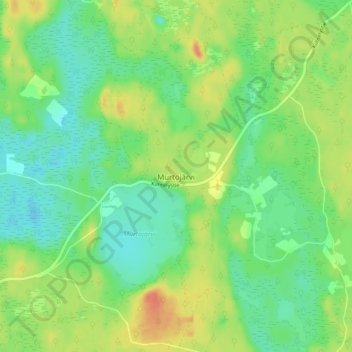 Carte topographique Murtojärvi, altitude, relief