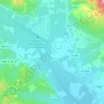 Carte topographique El Banco, altitude, relief