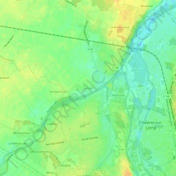 Carte topographique La Folie, altitude, relief