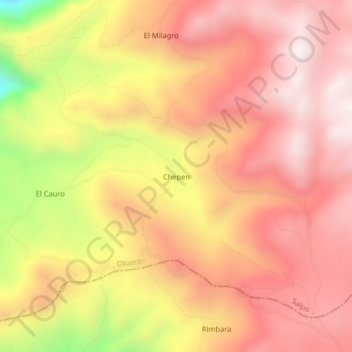 Carte topographique Chepen, altitude, relief