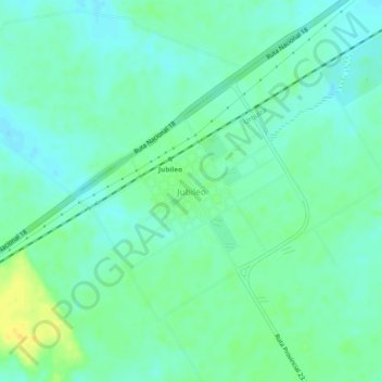 Carte topographique Jubileo, altitude, relief