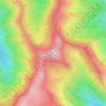 Carte topographique Mount Elmer, altitude, relief