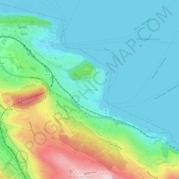 Carte topographique Faulensee, altitude, relief