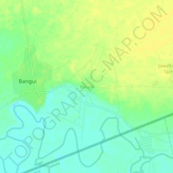 Carte topographique Houra, altitude, relief