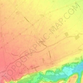 Carte topographique Pasquero, altitude, relief