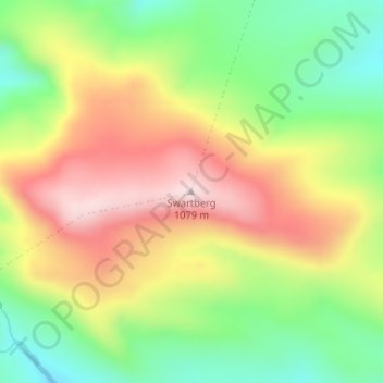 Carte topographique Swartberg, altitude, relief