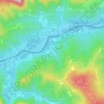 Carte topographique Golik, altitude, relief