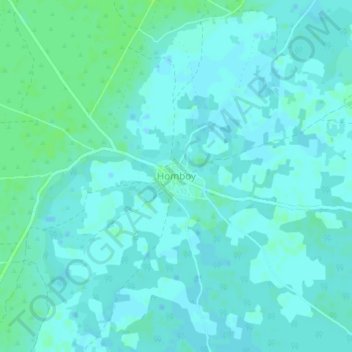 Carte topographique Homboy, altitude, relief