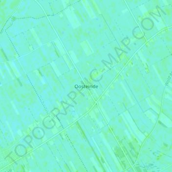 Carte topographique Oosteinde, altitude, relief