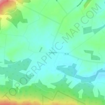 Carte topographique Elimsport, altitude, relief
