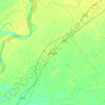Carte topographique Pano Aqil, altitude, relief