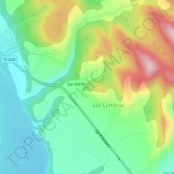 Carte topographique Cerro Citar, altitude, relief