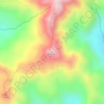 Carte topographique Tsiafajavona, altitude, relief