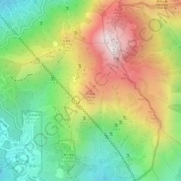 Carte topographique Miu Ko Toi, altitude, relief