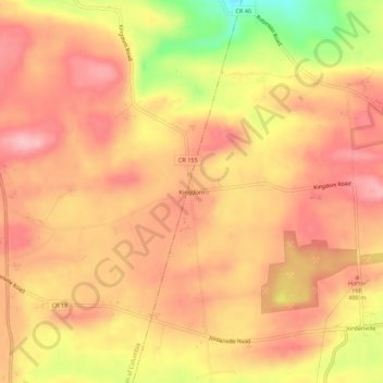 Carte topographique Kingdom, altitude, relief