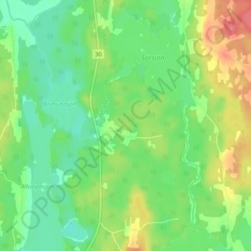 Carte topographique Brohult, altitude, relief