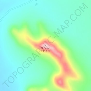 Carte topographique El Pelon, altitude, relief