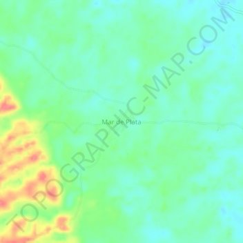 Carte topographique Mar de Plata, altitude, relief