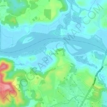 Carte topographique Chikhli, altitude, relief