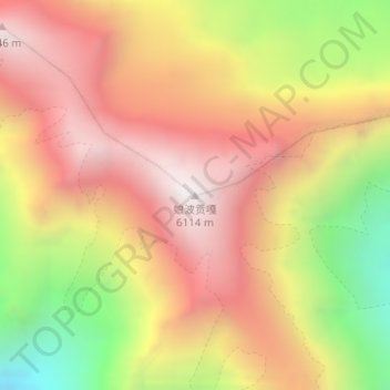 Carte topographique Nyambo Konka, altitude, relief