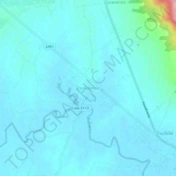 Carte topographique Ban Huai Kha Ma, altitude, relief