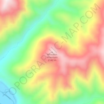 Carte topographique Wheaton Mountain, altitude, relief