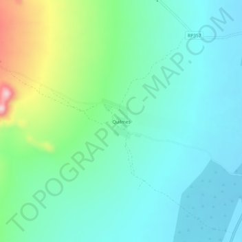 Carte topographique Quilmes, altitude, relief