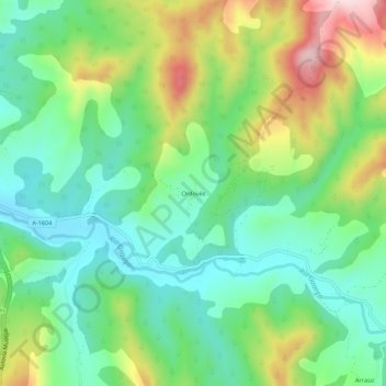 Carte topographique Ordovés, altitude, relief