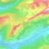 Carte topographique La Plagne du Mont, altitude, relief
