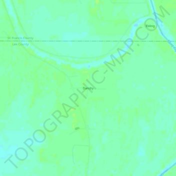 Carte topographique Dansby, altitude, relief