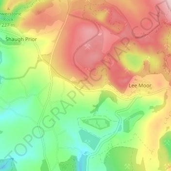 Carte topographique Wotter, altitude, relief