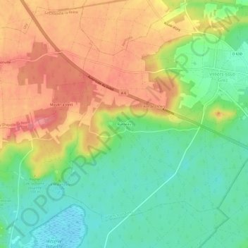 Carte topographique Busseau, altitude, relief