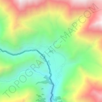 Carte topographique Kuti, altitude, relief