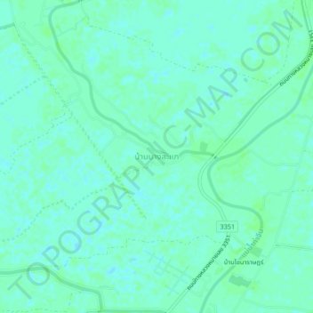 Carte topographique Ban Bang Sakae, altitude, relief