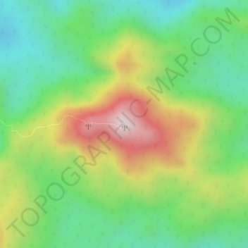 Carte topographique Bukit Bakar, altitude, relief