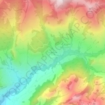 Carte topographique La Valsainte, altitude, relief