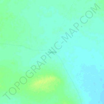 Carte topographique Hadile, altitude, relief