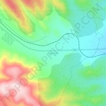 Carte topographique Beni Add, altitude, relief