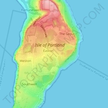 Carte topographique Wakeham, altitude, relief