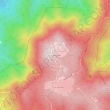 Carte topographique Big Meadows, altitude, relief