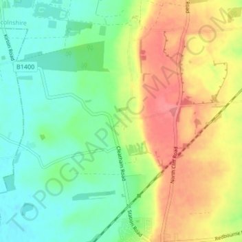 Carte topographique Cleatham, altitude, relief