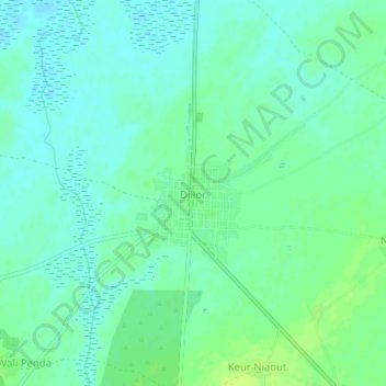 Carte topographique Djilor, altitude, relief