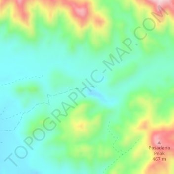 Carte topographique Obregon, altitude, relief