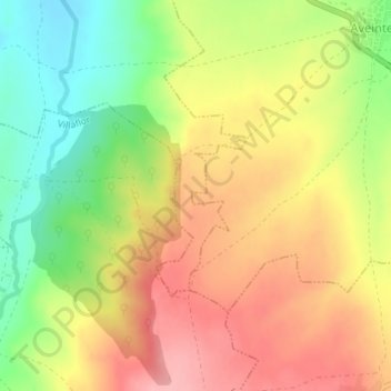 Carte topographique Cristiano, altitude, relief