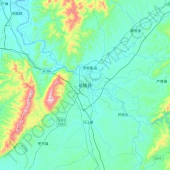 Carte topographique Chaling, altitude, relief