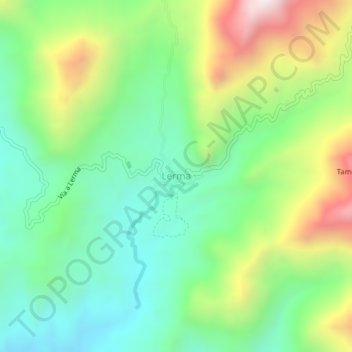 Carte topographique Lerma, altitude, relief