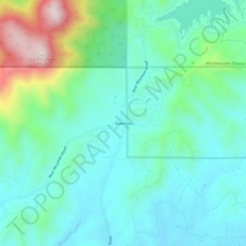 Carte topographique Sherman, altitude, relief