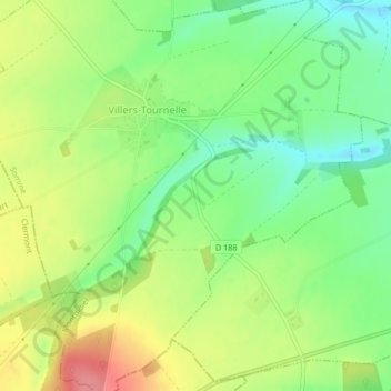 Carte topographique Montagne des Galets, altitude, relief