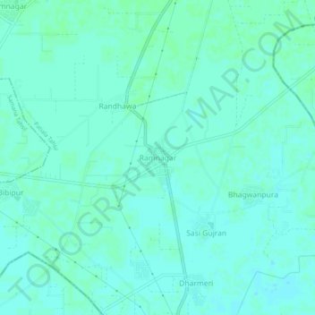 Carte topographique Ramnagar, altitude, relief