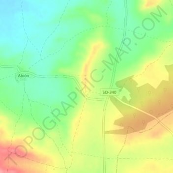 Carte topographique Tras el Alto, altitude, relief